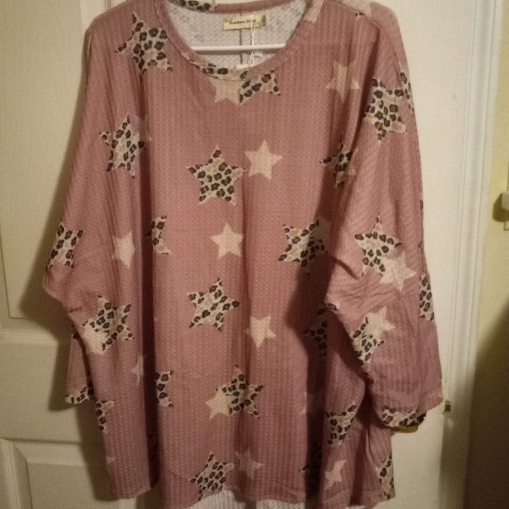 Leopard and stars top